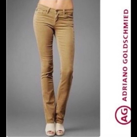 AG The Stevie Slim Straight Corduroy Pants Size 25 - Picture 1 of 12